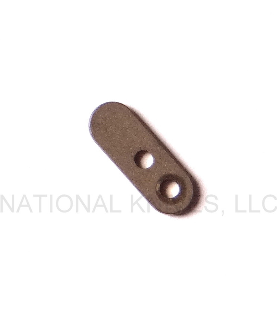 Rick Hinderer Knives 2-Hole Filler Tab - obverse.  Battle Bronze titanium construction.  Model K0010001WBR.