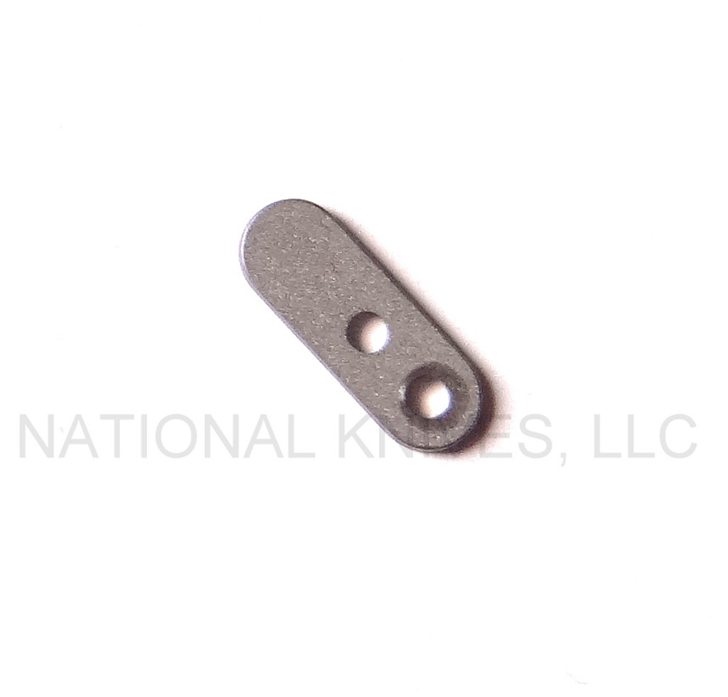 Rick Hinderer Knives Titanium Filler Tab (1) - Double Hole - Working Finish