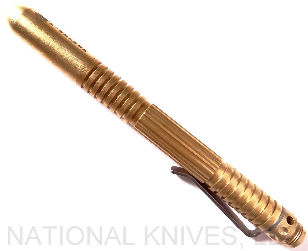 Rick Hinderer Knives Extreme Duty Ink Pen - Brass - Bead Blasted