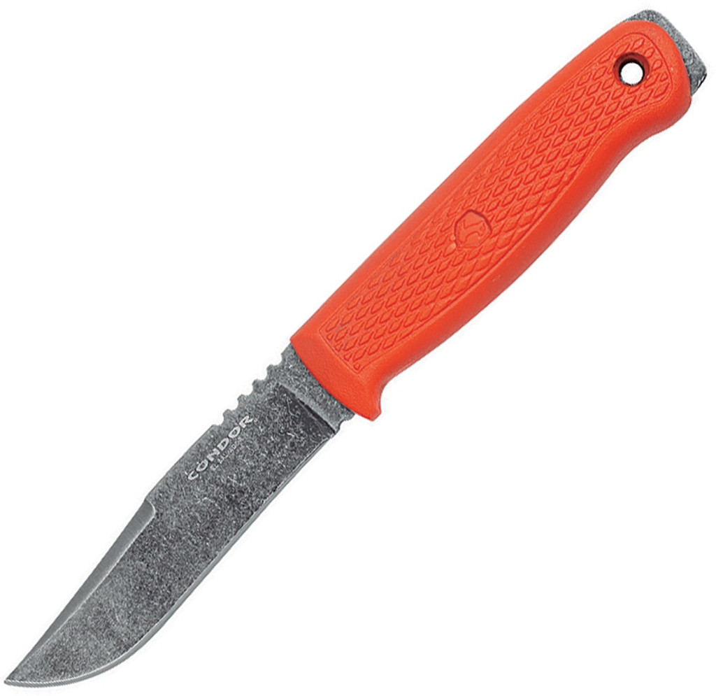 Condor Tool & Knife Bushglider Fixed Blade Knife CTK3951-4.2HC 1095 Blade Orange