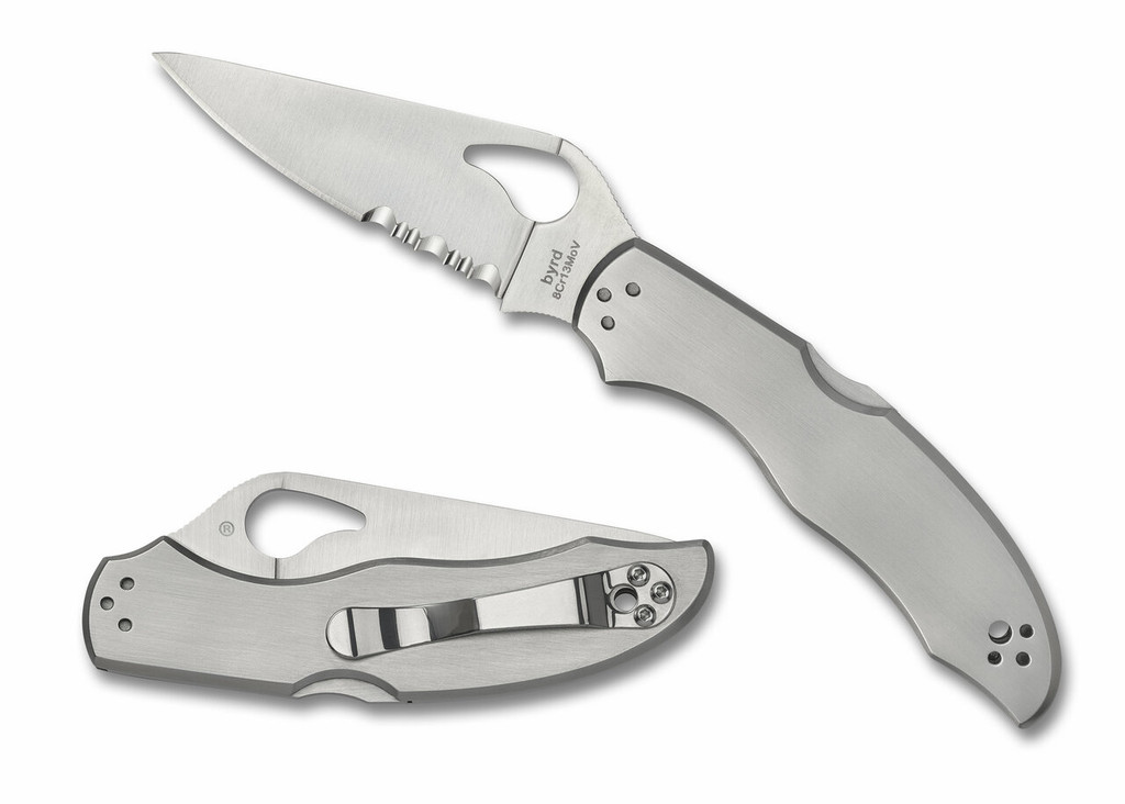 Byrd Harrier 2 Folding Knife BY01PS2 3.39" Combo Edge Blade Stainless Handle