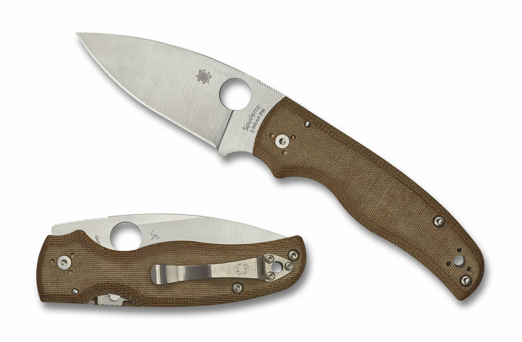 REFERENCE ONLY - Spyderco Shaman Sprint Run C229MPZW Z-Wear PM Brown Micarta