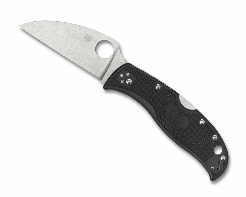 Spyderco Rockjumper Folding Knife C254PBK 3.08" Plain Edge VG-10 Blade Black FRN