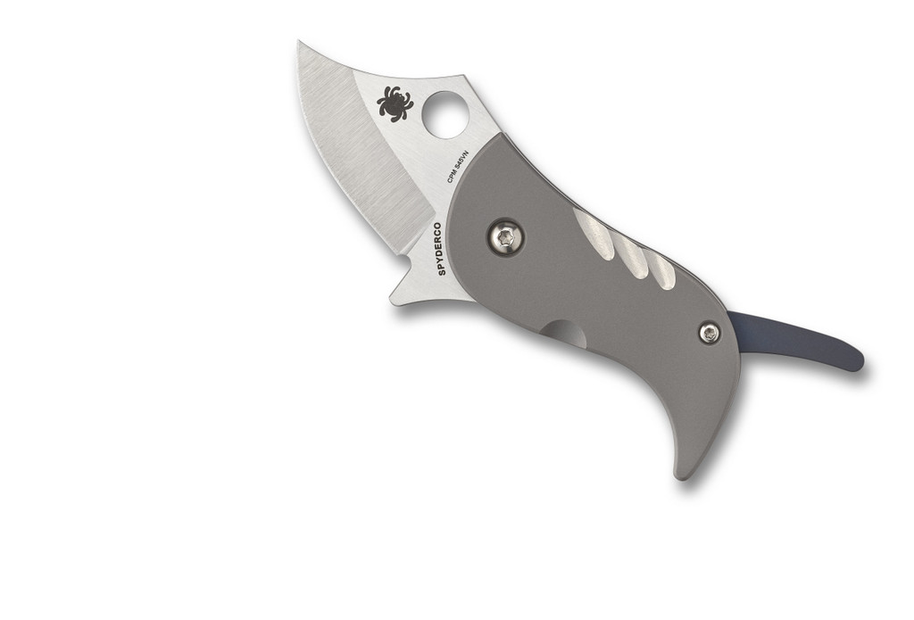 Spyderco Pochi Folding Knife C256TIP 1.58" S45VN PlainEdge Blade Titanium Handle