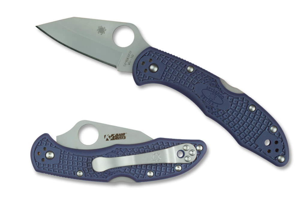 REFERENCE ONLY - Spyderco Kahr Arms Delica C11KAPDB VG-10 Blade Denim Blue FRN