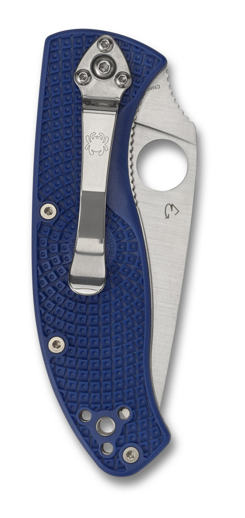 Spyderco Tenacious Lightweight Knife C122PSBL ComboEdge CPM-S35VN Blade Blue FRN