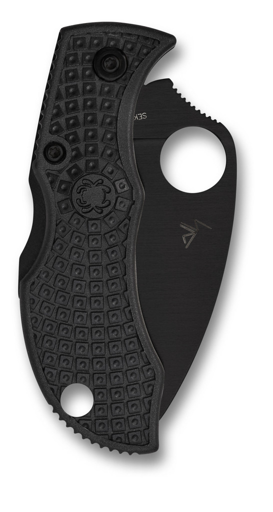 Spyderco Manbug Wharncliffe Knife MBKWPBK Black Plain Edge VG-10 Blade Black FRN