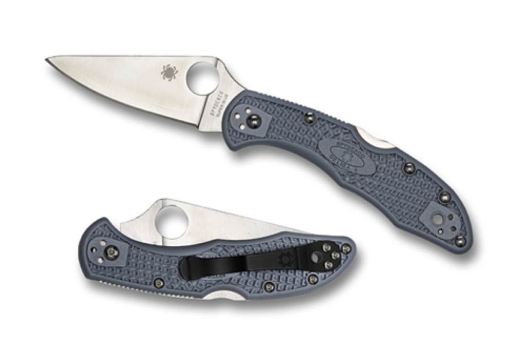 REFERENCE ONLY - Spyderco Delica 4 Sprint Run C11FPGYE Super Blue Blade Gray FRN