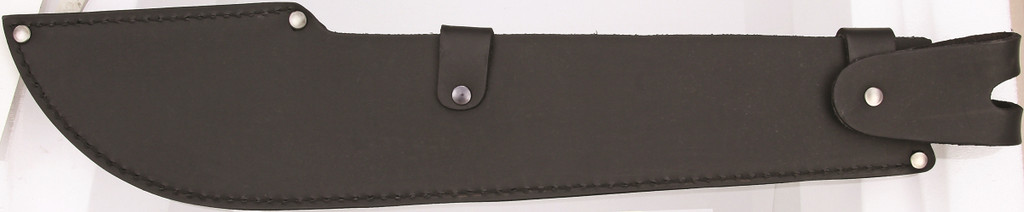 Condor Tool and Knife Discord machete - obverse sheath only shown.  1075 HC steel plain edge blade.  Gray Micarta handle.  Model CTK421-18HC.
