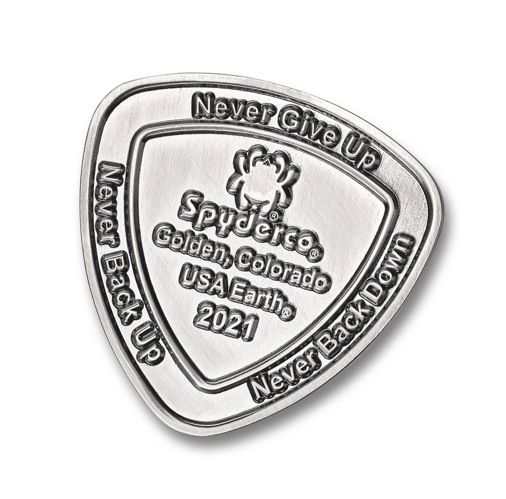 Spyderco SpyderCoin 2021 Challenge Coin - Antique Nickel Finish - Single