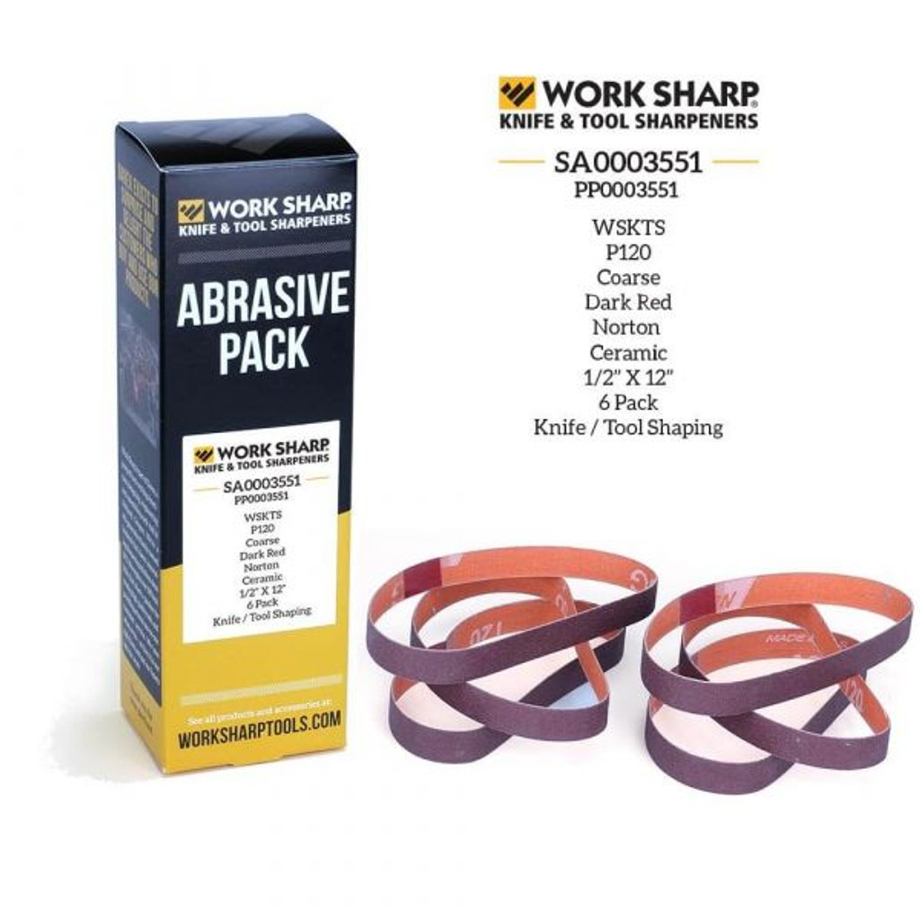 Work Sharp Replacement Belts - WSKTS Work Sharp Model - P120 Grit - SA0003551