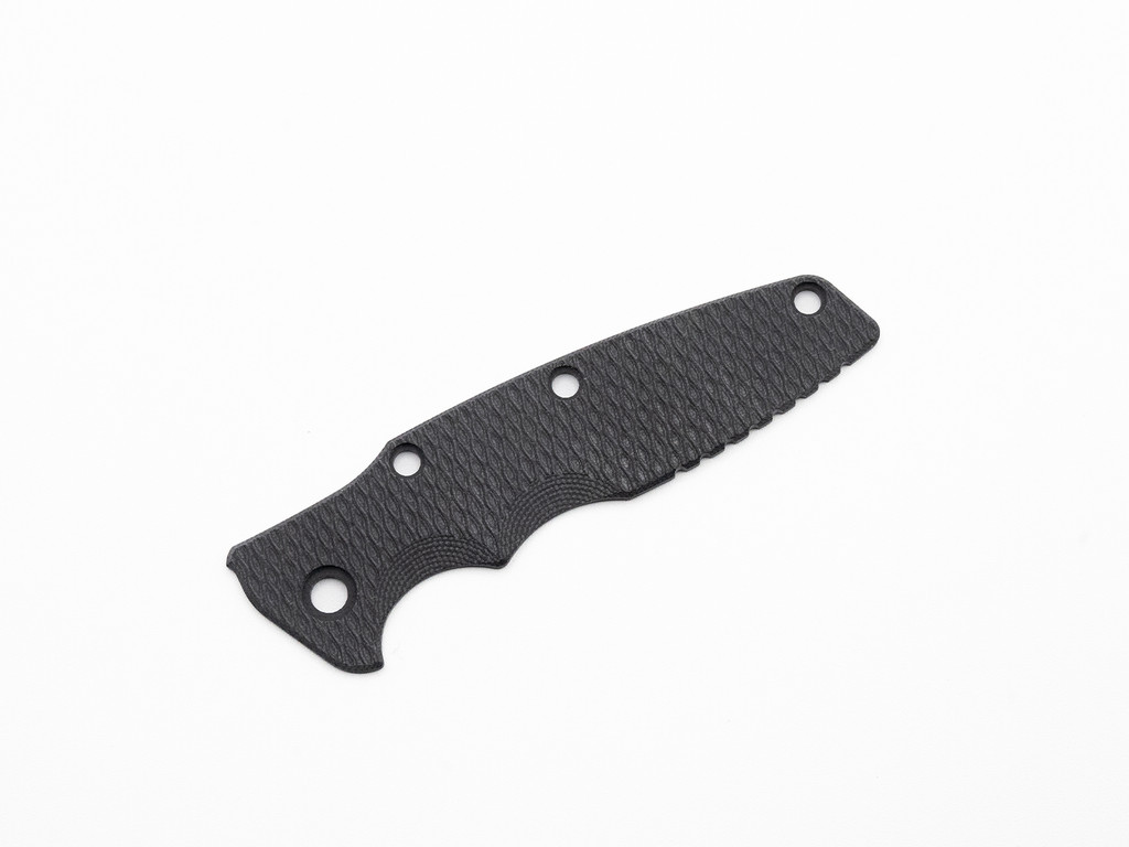 Rick Hinderer Knives Textured G-10 handle scale to fit Eklipse 3.5" - shown obverse.  Black. 