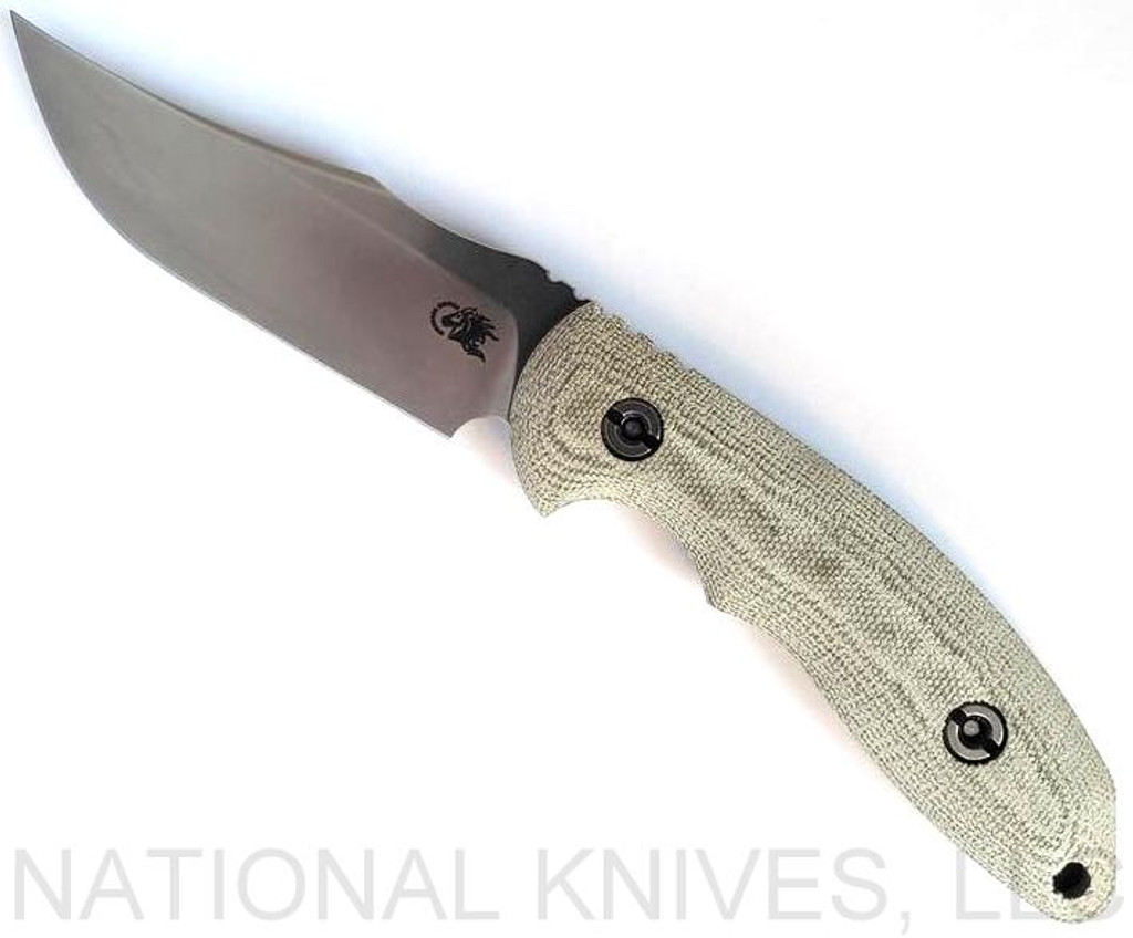 Rick Hinderer Knives Emmett Bowie Knife Stonewash 20CV Blade OD Green Micarta