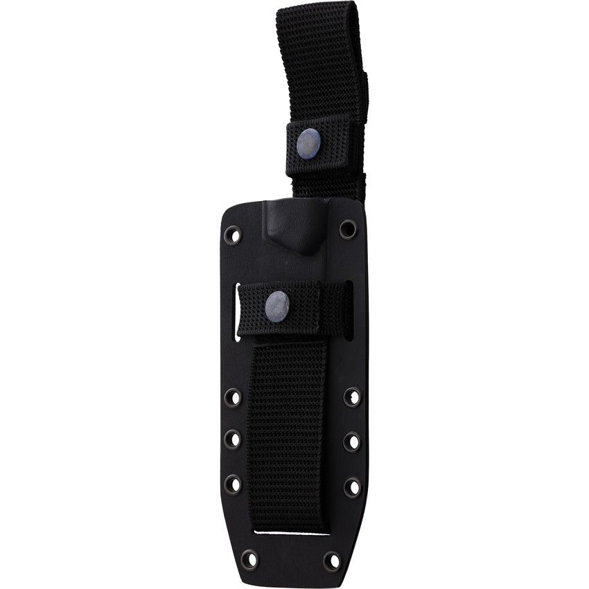Condor Tool and Knife Sport X.E.R.O. Chief fixed blade knife - shown in sheath obverse.  14C28N stainless steel plain edge blade.  Blue Micarta handle.  Model CTK2842-4.7SK.