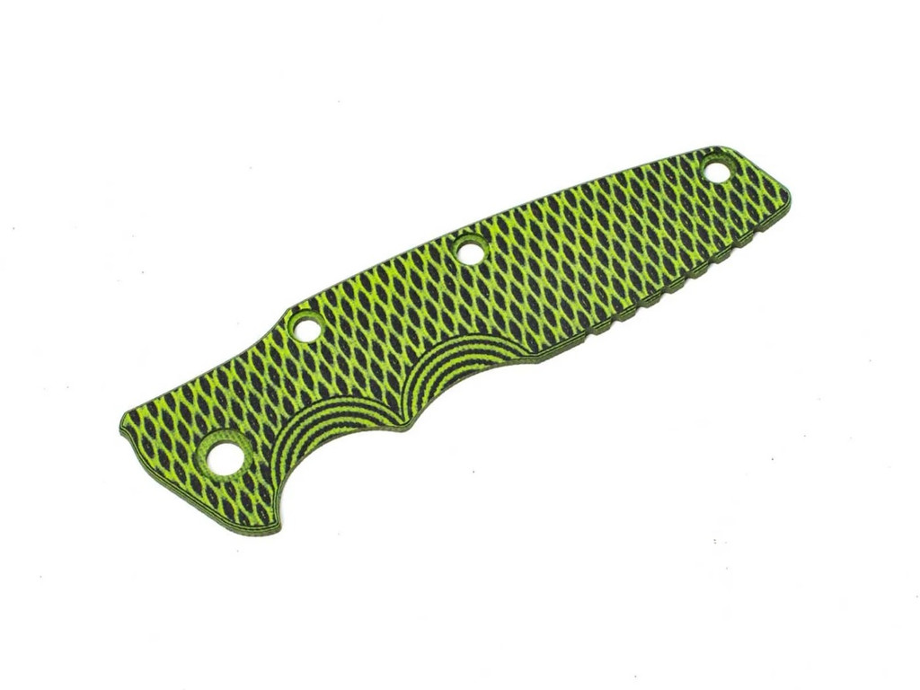 Rick Hinderer Knives G-10 Handle Scale for Gen2 Eklipse - 3.5"- Neon Grn | Black