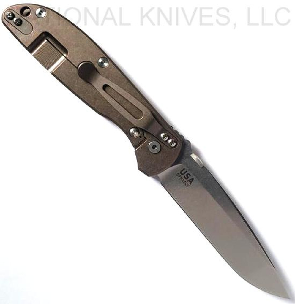 Rick Hinderer Knives Firetac Spanto Knife Stonewash 20CV Blade SWBR L/S Black