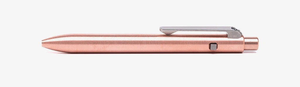 Tactile Turn Side Click ink pen.  Overall length is 4.6" and features copper construction.  Model 10-SC3-COP-TTM.