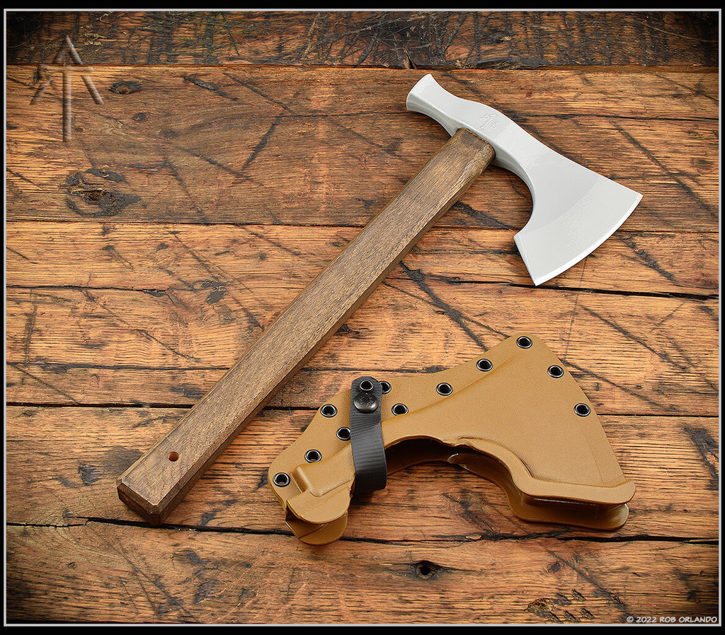 American Tomahawk Company Model 2 Tomahawk - Silver/Gray 1060 Steel - Hickory