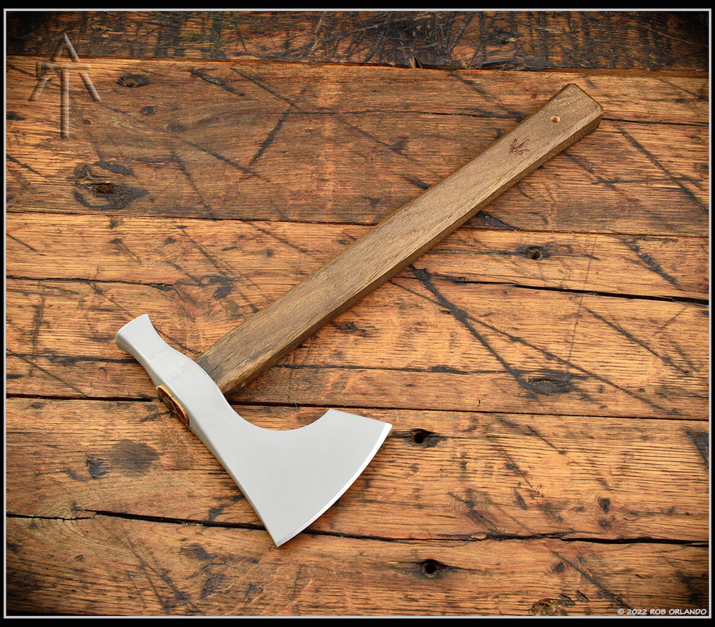 American Tomahawk Company Model 2 Tomahawk - Silver/Gray 1060 Steel - Hickory