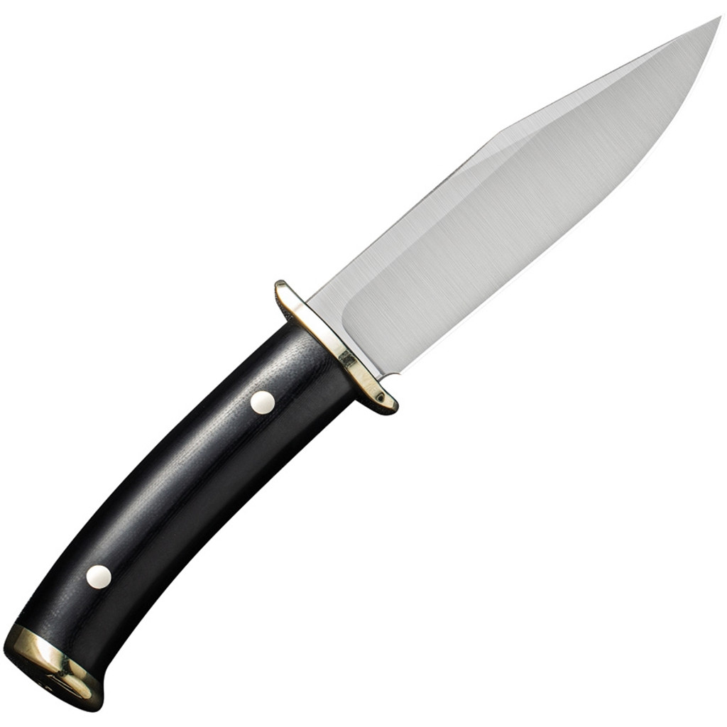 Civivi Teton Tickler fixed blade knife - shown out of sheath obverse.  D2 steel plain edge blade.  Black G-10 handle.  Model C20072-1.