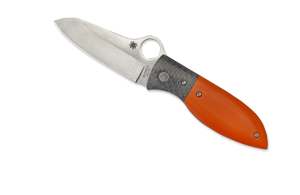 REFERENCE ONLY - Spyderco Firefly C184GPOR Folding Knife, 2.75" Plain Edge Blade, Orange G-10 and Carbon Fiber Handle