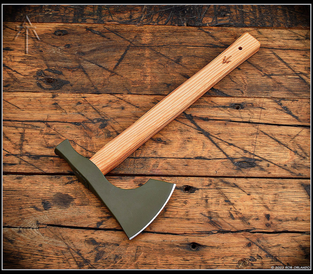 American Tomahawk Company Model 2 Tomahawk - OD Green 1060 Steel - Hickory