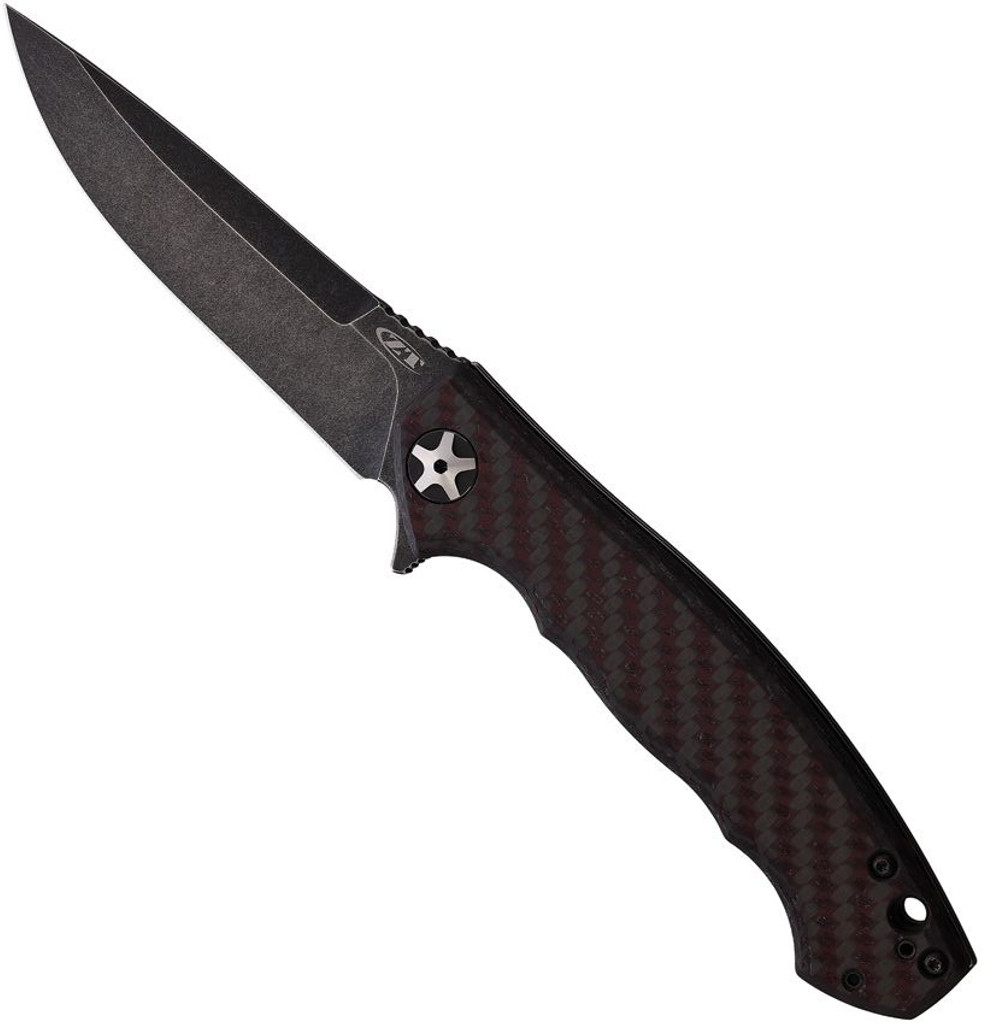 REFERENCE ONLY- Zero Tolerance 0452RDBW Knife S35VN Blade Red Weave Carbon Fiber