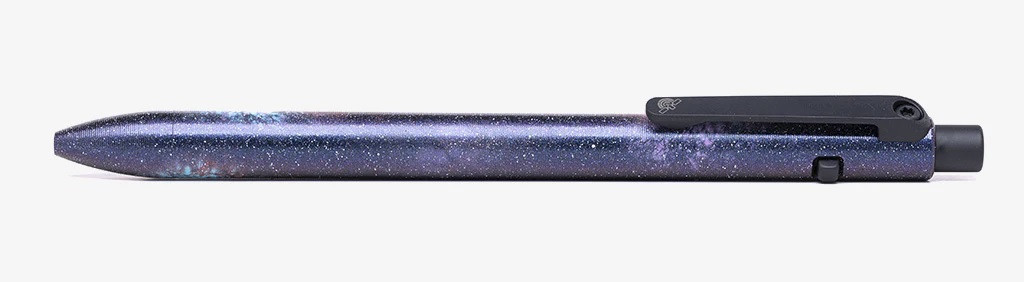 Tactile Turn Side Click ink pen - Seasonal Release Deep Space.  Overall length is 5.8" and features titanium construction with a Deep Space themed Cerakote finish.  Model 10-SC1-SEA-SPA.
For Reference only.
