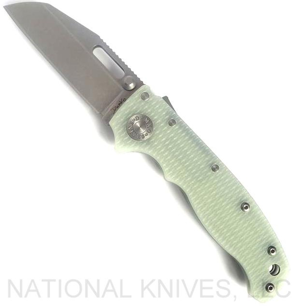 Demko Knives AD-20.5 Shark Foot Knife Stonewash 3" CPM-S35VN Blade Natural G-10