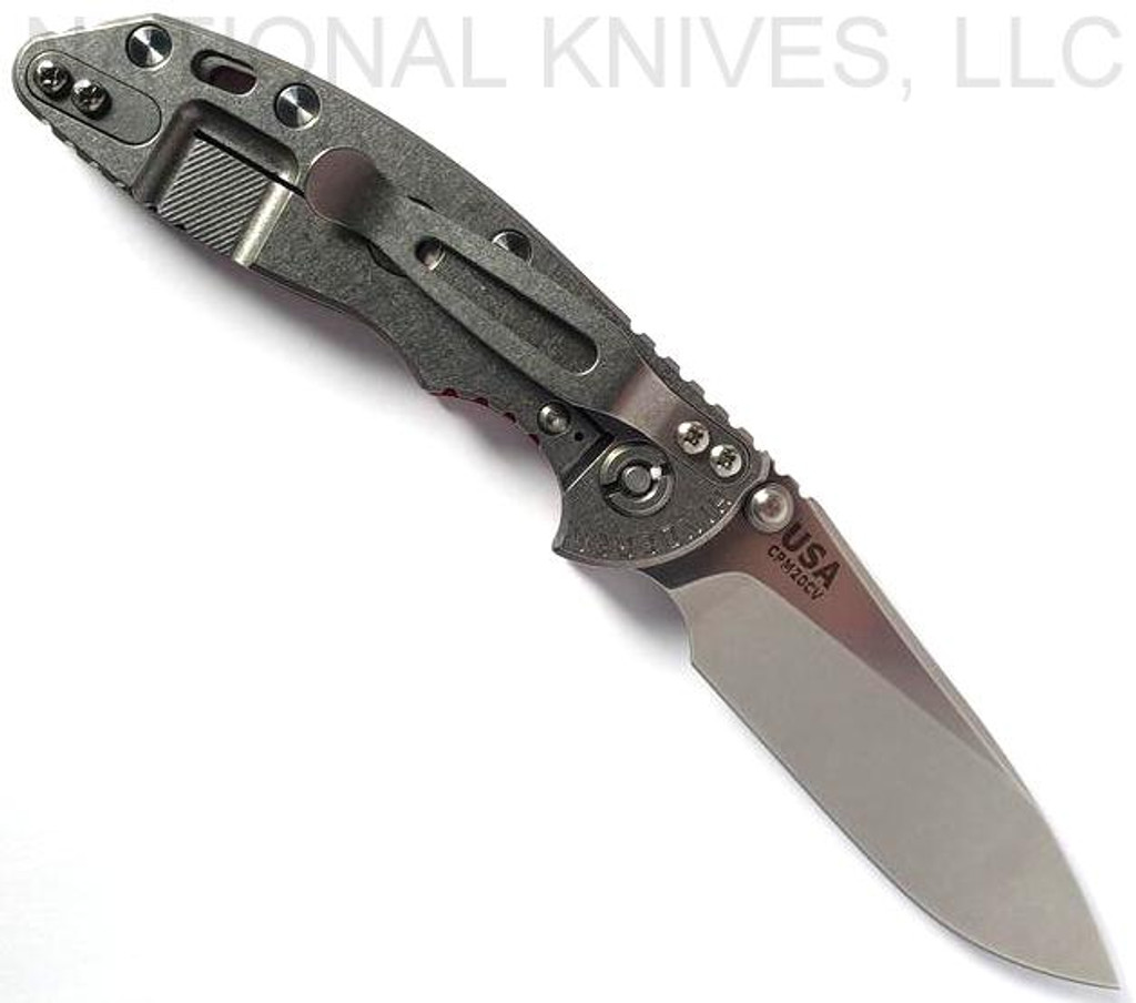 Rick Hinderer Knives XM-18 Slicer Non-Flipper SW 3.0" 20CV Blade SW L/S Red G-10