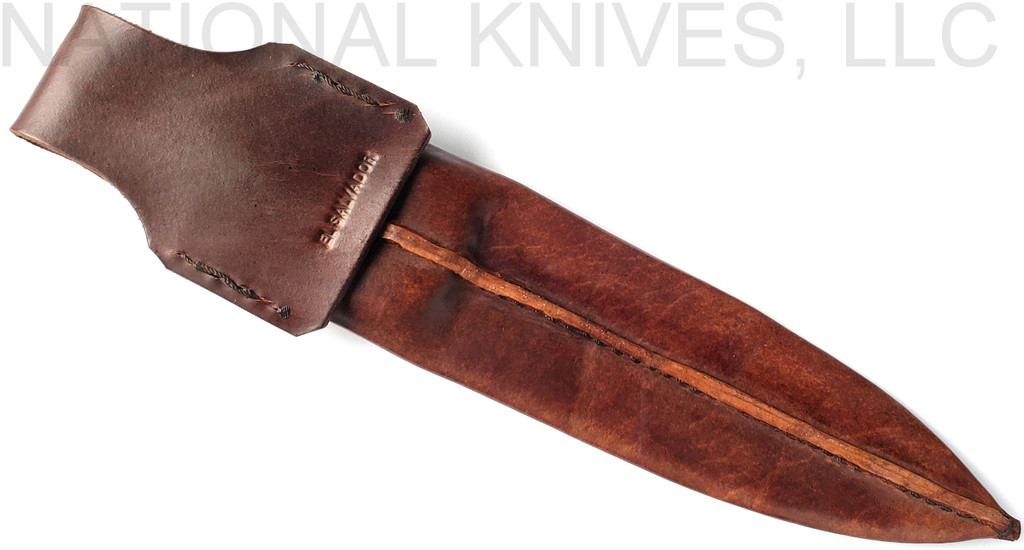 Condor Tool and Knife Trade Dag fixed blade knife - sheath only reverse.  1095 steel plain edge blade.  Wood handle.  Model CTK1832-7.9-HC.  