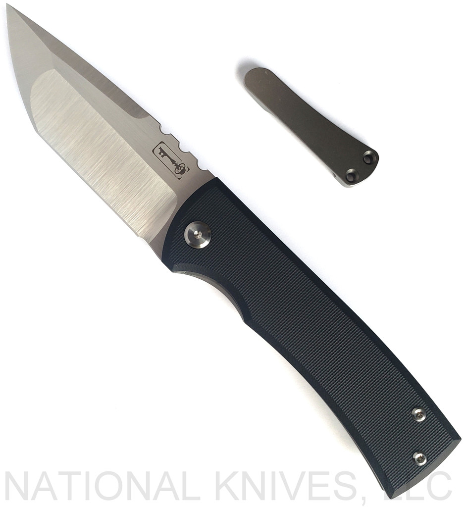 Chaves Knives Redencion 229 Kickstop Tanto M390 Steel Blade Black G-10