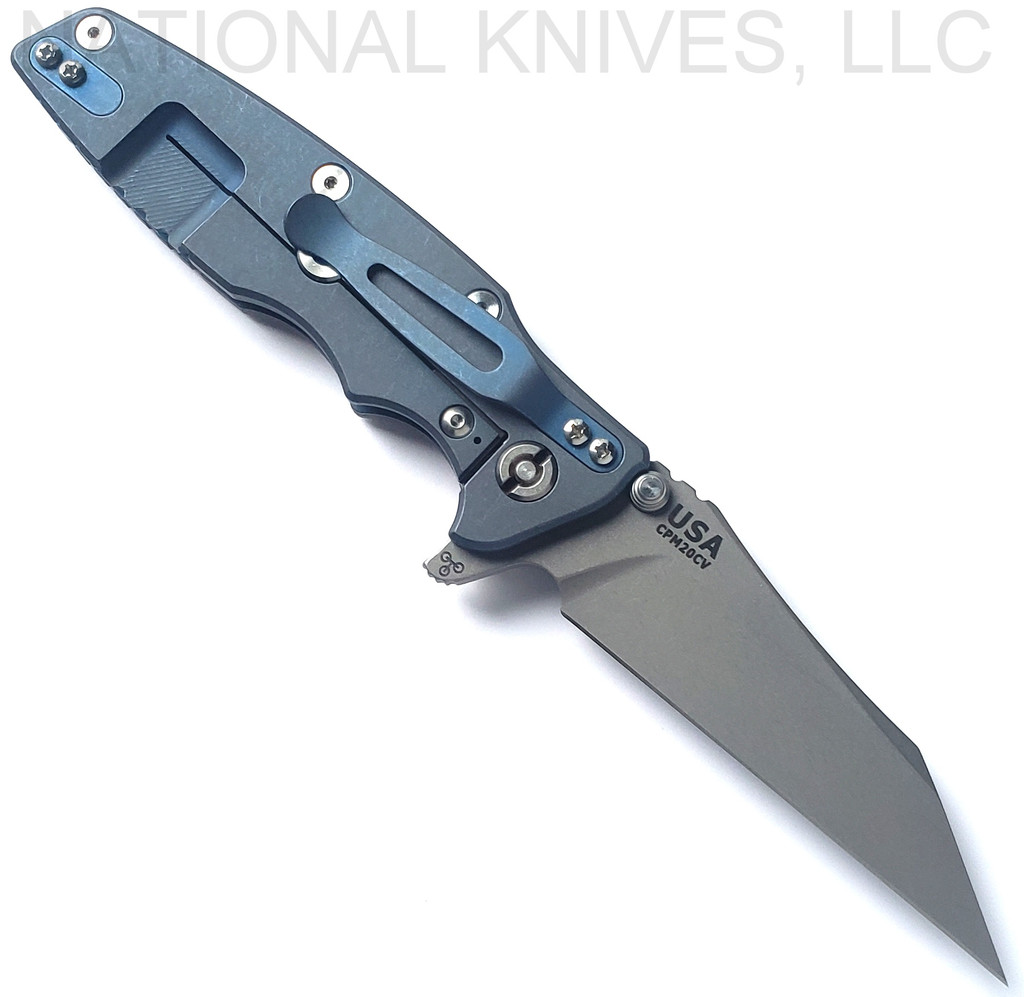 Rick Hinderer Knives Eklipse Wharncliffe Working Finish 20CV Blade BTLBL L/S FDE