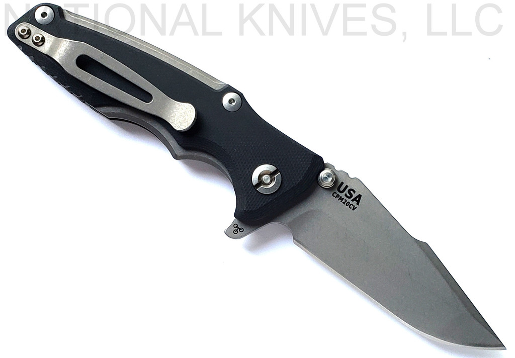 Rick Hinderer Knives Eklipse 3.0" Harpoon Spanto Working Finish 20CV Blade WF BK