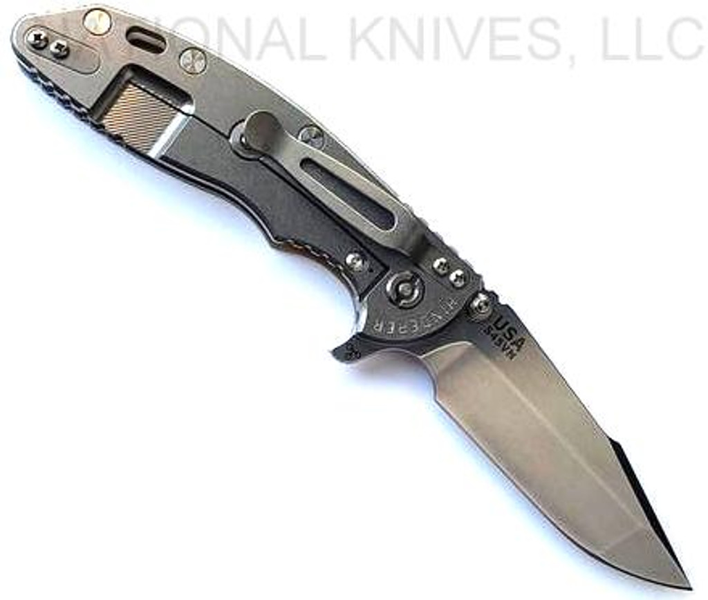 Rick Hinderer Knives XM-18 Harpoon Spanto Stonewash 3.5" S45VN SW LS Coyote G-10