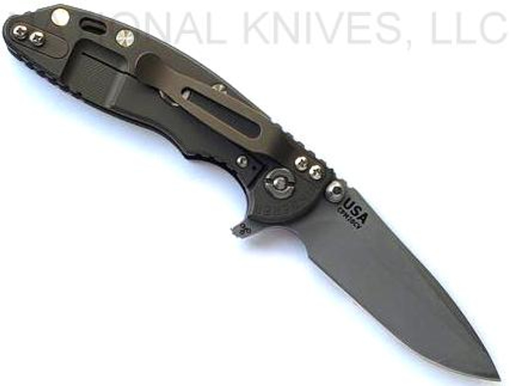 Rick Hinderer Knives XM-18 Spanto 3.0" Working Finish 20CV Blade BTLBR L/S Black