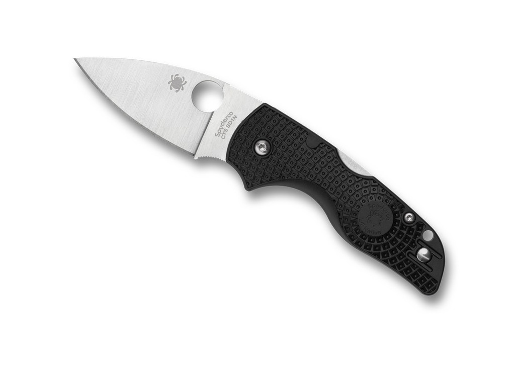 Spyderco Lil' Native Lightweight Knife C230PBK BD1N PlainEdge Blade Black FRN