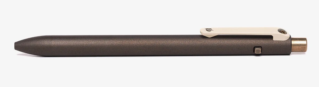 Tactile Turn Side Click ink pen - Seasonal Release Nitro.  Overall length is 5.8" and features titanium construction with a Nitro themed Cerakote finish.  Model 10-SC1-SEA-NIT.
