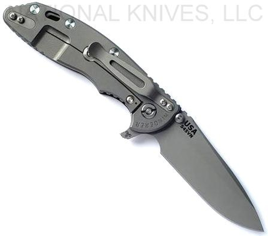 Rick Hinderer Knives XM-18 SpearPoint Working Finish 3.5" S45VN WF L/S Black G10