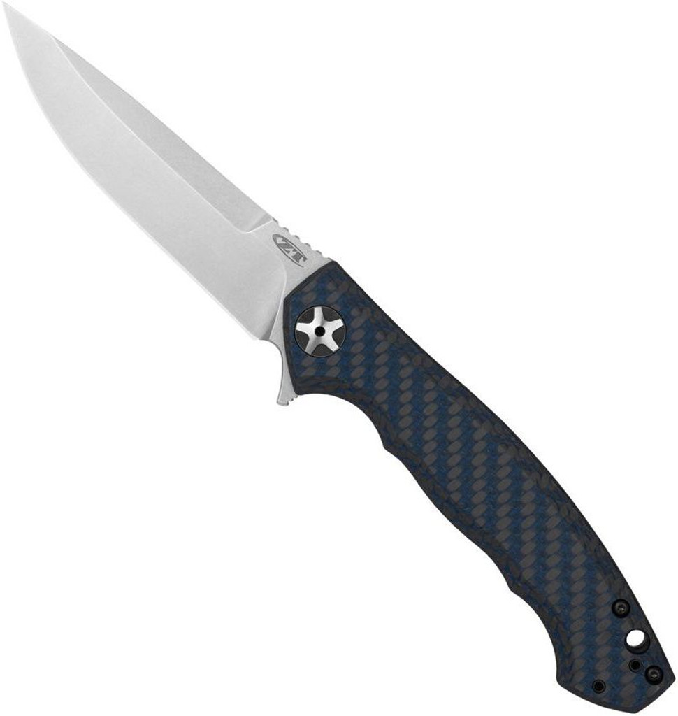 Zero Tolerance 0452BLUCF Knife CPM MagnaCut Blade Blue Carbon Fiber / Ti