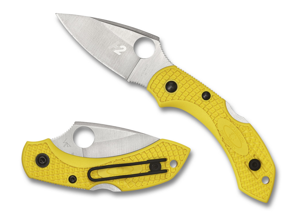 Spyderco Dragonfly 2 Salt Folding Knife C28PYL2 Plain Edge H-2 Blade Yellow FRN