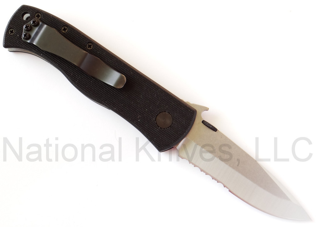 REFERENCE ONLY - Emerson Knives CQC-7AW SFS Folding Knife, Satin 3.25" Partially Serrated 154CM Blade, Black G-10 Handle, Emerson "Wave" Opener