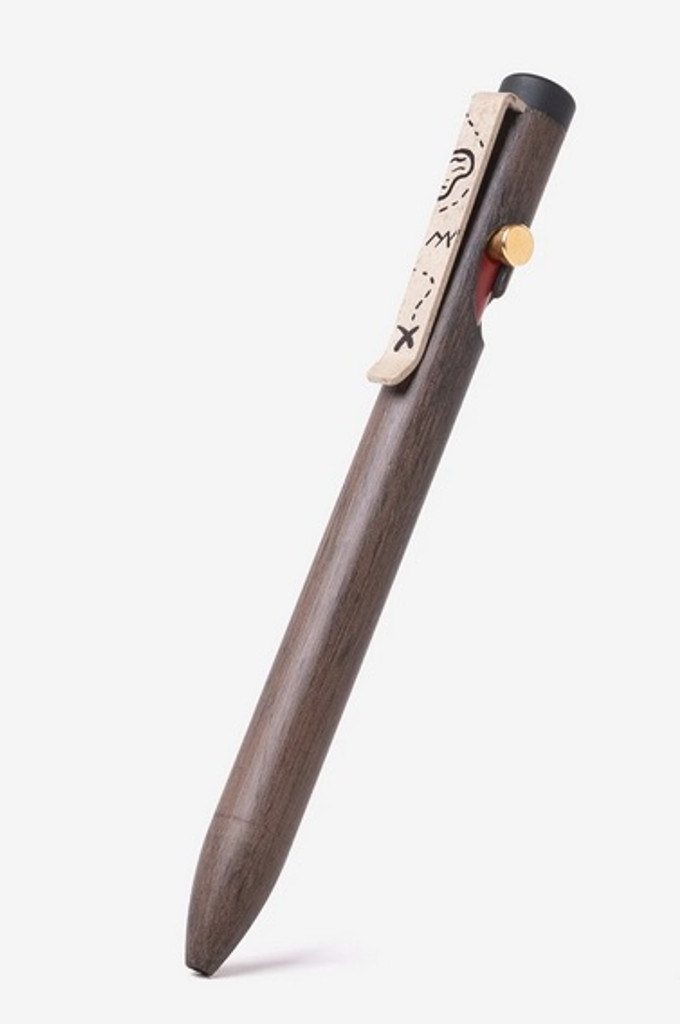 Tactile Turn Bolt Action ink pen - Seasonal Release Buccaneer.  Overall length is 5.1" and features titanium construction with a Buccaneer themed Cerakote finish.  Model 10-BA2-SEA-BUC.
For reference only.