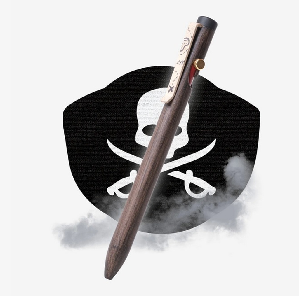 Tactile Turn Bolt Action ink pen - Seasonal Release Buccaneer.  Overall length is 5.6" and features titanium construction with a Buccaneer themed Cerakote finish.  Model 10-BA1-SEA-BUC.
For reference only.