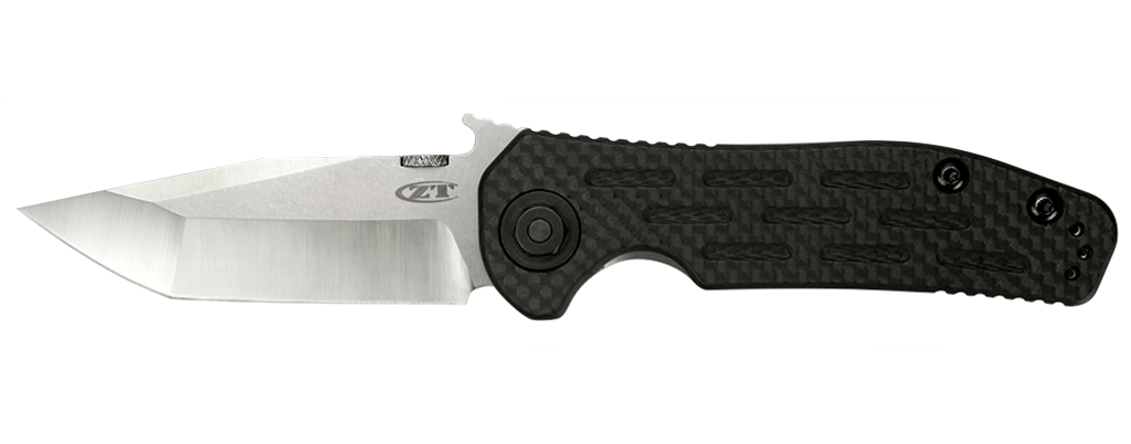 REFERENCE ONLY - Zero Tolerance ZT 0620CF Emerson Folding Knife, 3-5/8" Plain Edge Blade, Black Carbon Fiber and Titanium Handle