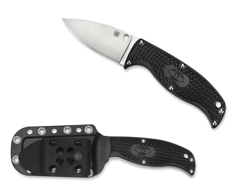 REFERENCE ONLY - Spyderco Enuff Leaf FB31PBK Knife VG-10 Blade Black FRN