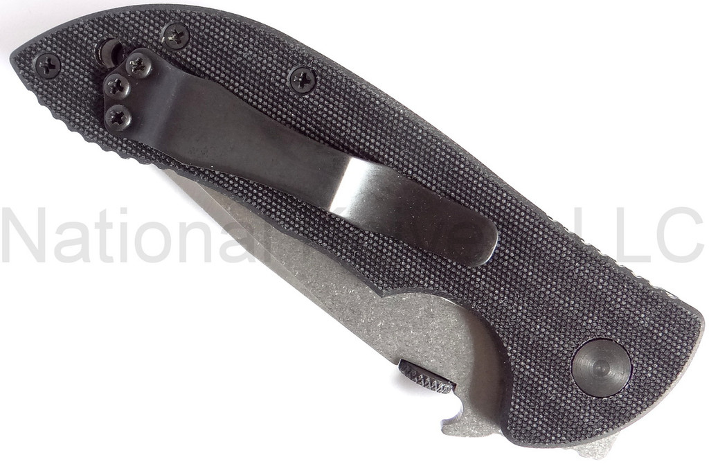 Emerson Knives Mini Commander SF Folding Knife, Satin 3.4" Plain Edge 154CM Blade, Black G-10 Handle, Emerson "Wave" Opener