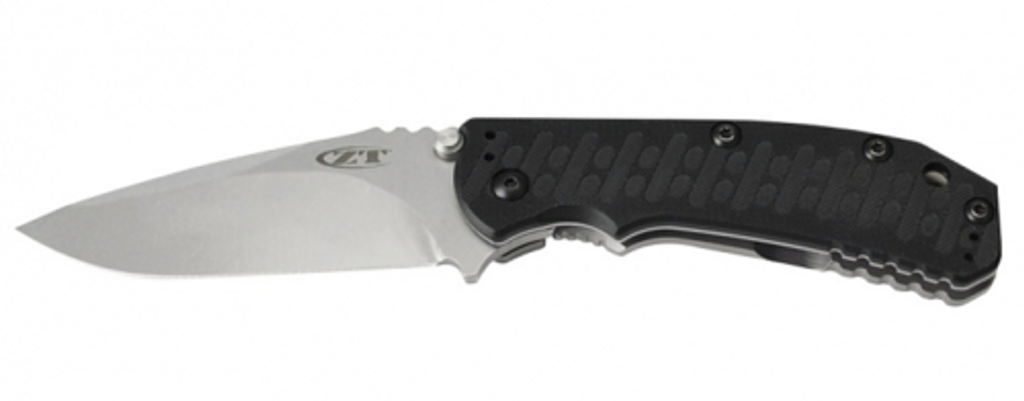 REFERENCE ONLY - Zero Tolerance Hinderer 0550 2nd Generation Folding Knife, 3.5" Plain Edge Blade, Black G-10 and Titanium Handle