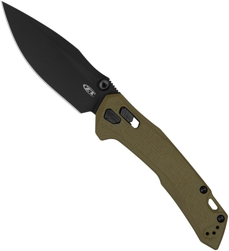 Zero Tolerance 0203 Knife | Black PVD M4 Blade | Olive G-10
