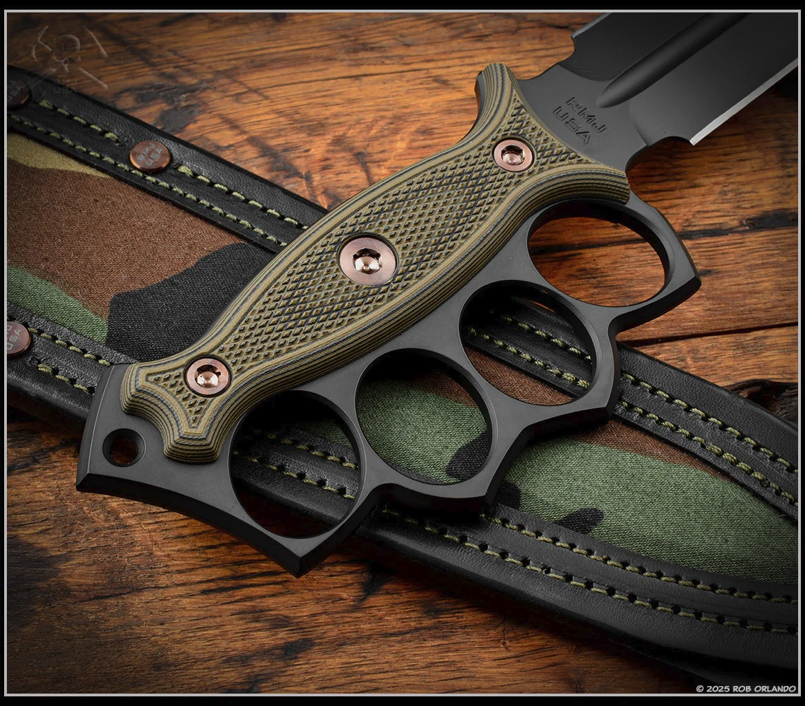 RMJ Tactical Lady Death | Graphite Black CPM-3V | Dirty Olive G-10